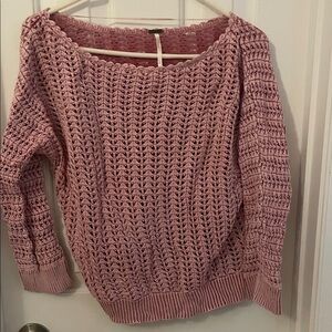 Free People Mauve Knit Sweater